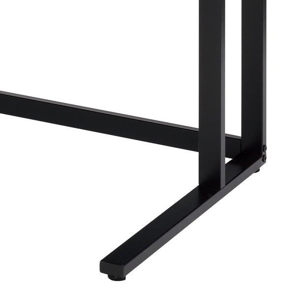 English Elm Tyrese Compact Walnut and Black Finish Writing Desk with Built-In USB Port, Open Base, Sleek Design Black,Walnut 50 L x 27 W x 6 H B2726P278570