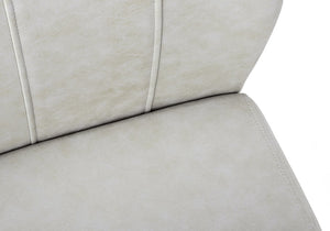 English Elm Dining Chair Set Of 2 – Upholstered Grey Faux-Suede With Black Metal Base For Modern Dining Rooms B2710P218823