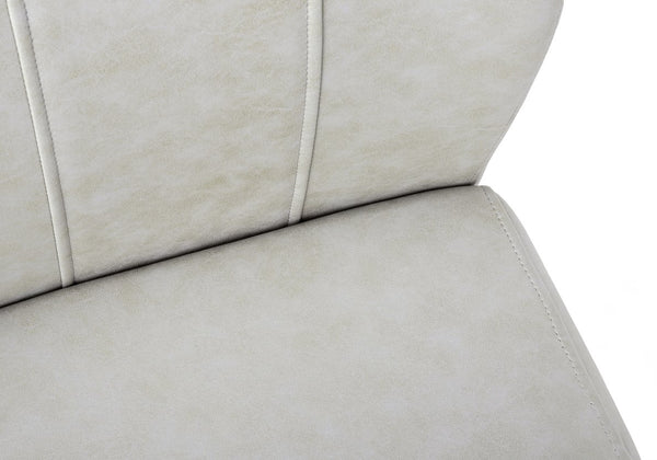 English Elm Dining Chair Set Of 2 – Upholstered Grey Faux-Suede With Black Metal Base For Modern Dining Rooms B2710P218823