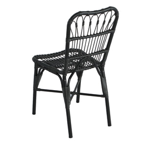 English Elm Christopher Knight Home® - Outdoor Hand-Woven PE Rattan Patio Dining Chairs Set of 2 with Iron Frame 400lb Capacity, No Assembly Required Black+Gery N762P236148G