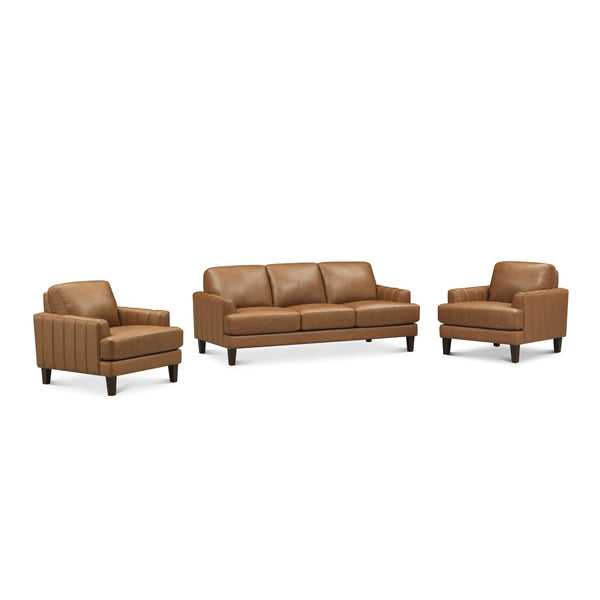 English Elm Cassia Top-Grain Leather Chair with Pocket Coil Seats, Memory Foam & Feather Down Comfort B2705P338098