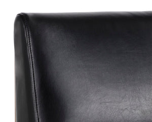 Sunpan Dean Bar Stool with Exposed Brass Frame and Luxurious Bonded Leather for Stylish Spaces Antique Brass / Cantina Black