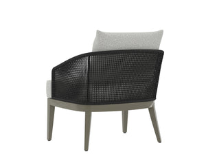 Sunpan Capri Lounge Chair - Stylish Outdoor Seating with Durable Teak Base and Weather-Resistant Fabric Smoke Grey / Copacabana Marble