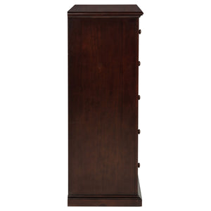 English Elm Anzio Six Drawer Chest Warm Wood Finish Bedroom Storage with Round Knob Hardware Cappuccino B062P451785
