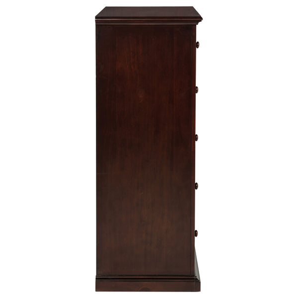 English Elm Anzio Six Drawer Chest Warm Wood Finish Bedroom Storage with Round Knob Hardware Cappuccino B062P451785