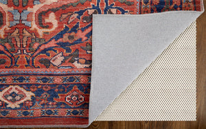 Feizy Rugs Rln39hmf Rawlins Vintage-inspired Polyester Medallion Rug – Antique Charm With Intricate Patterns & Warm Hues Red,Tan,Blue Polyester Rln39hmfrednvyp00