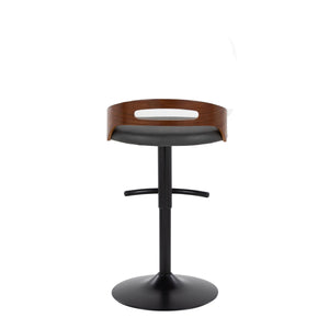 English Elm Adjustable Swivel Barstools Set of 2 Faux Leather Counter Height Kitchen Seating B202S02164