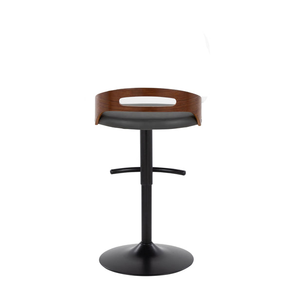 English Elm Adjustable Swivel Barstools Set of 2 Faux Leather Counter Height Kitchen Seating B202S02164