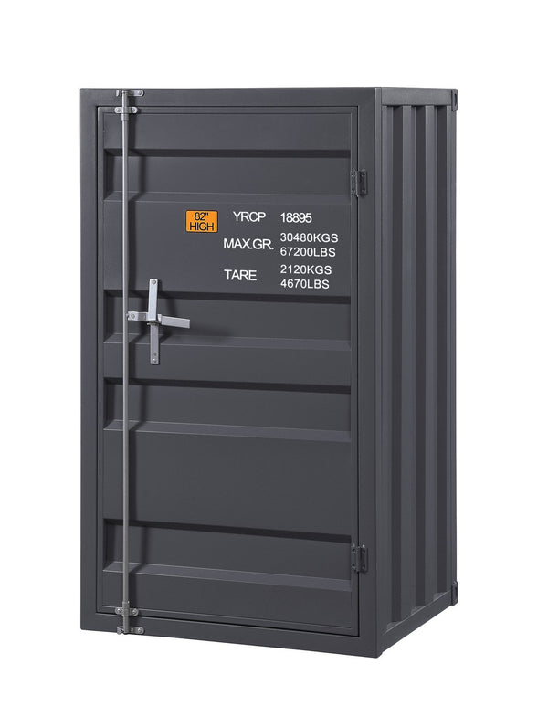 English Elm Cargo Cargo Gunmetal Finish Vanity Desk with Industrial Metal Frame, Single Smooth-Glide Drawer, 39"L Gunmetal 51 L x 32 W x 10 H B2726P263378