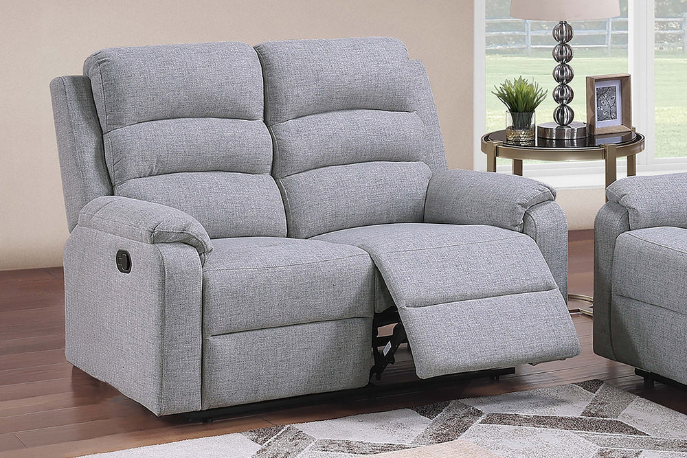 English Elm Modern Burlap Textured 2 Piece Reclining Loveseat and Chair Set for Living Rooms B011S02381