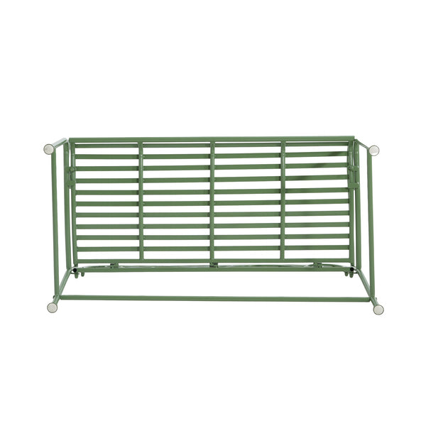 English Elm Christopher Knight Home® - Sunnydaze Iron Garden Bench with 41" Spacious Seating for Two, Timeless Elegant Outdoor Seating Design Matte Green N775P206861G