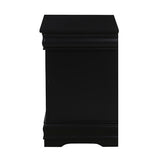 English Elm Black 2-Drawer Nightstand