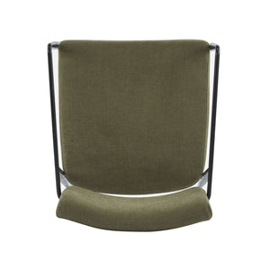 English Elm Christopher Knight Home® - Nora Mid-Century Dining Arm Chair with Foam-Padded High Back, Textured Fabric & Sturdy Metal Legs Black,Olive Green 30.7 L x 25.2 W x 19.7 H N776P272040G