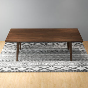 English Elm Ashcroft Furniture - Levi Modern Solid Wood Rectangular Dining Table - Water-Resistant Walnut Top For 6 Adults B183P231876