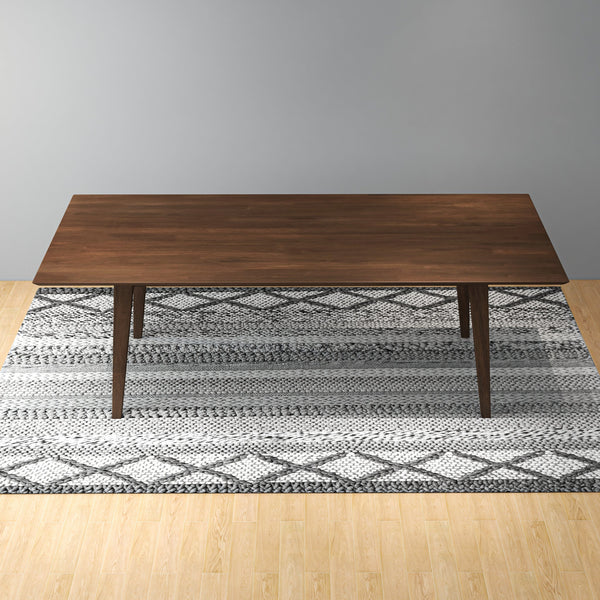 English Elm Ashcroft Furniture - Levi Modern Solid Wood Rectangular Dining Table - Water-Resistant Walnut Top For 6 Adults B183P231876