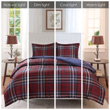 Madison Park Essentials Bernard Lodge/Cabin 3M Scotchgard Down Alternative Comforter Mini Set BASI10-0398 Red