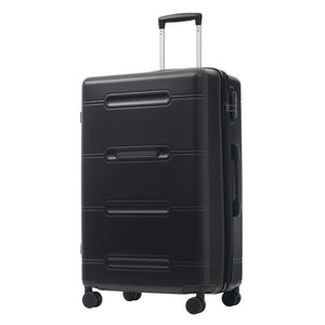 English Elm 6 Piece Hardshell Abs Travel Set with Spinner Wheels Combination Lock and Toiletry Bag N732P391465B