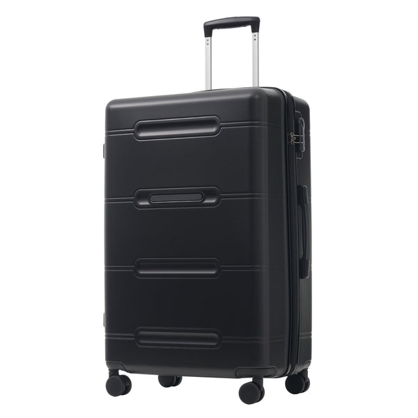 English Elm 6 Piece Hardshell Abs Travel Set with Spinner Wheels Combination Lock and Toiletry Bag N732P391465B