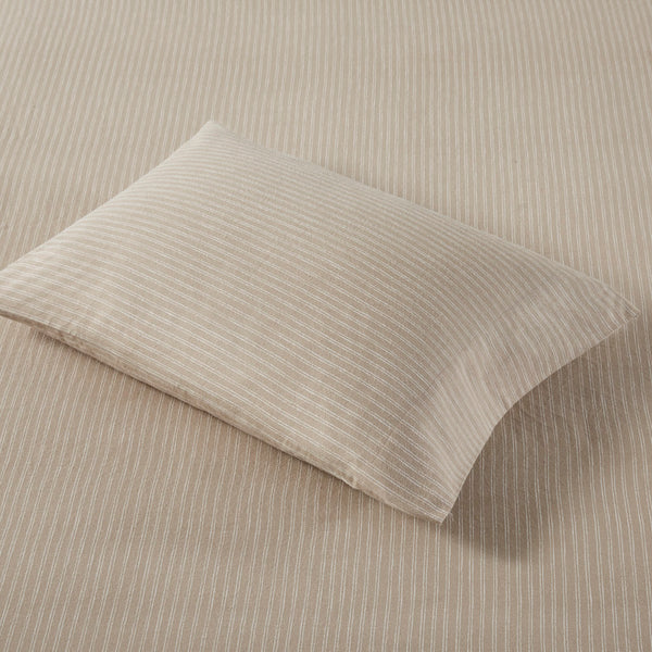 JLA Home Beautyrest - 4 Premium Cotton Flannel Sheet Set Oversized Fit, Brushed Softness, OEKO-TEX Certified Warmth & Durable Comfort BR20-4174