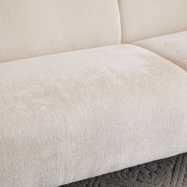 English Elm Tonson Wave Silhouette Boucle Three Seater Sofa Sculptural Modern Living Room Seating Beige N773IS00030S