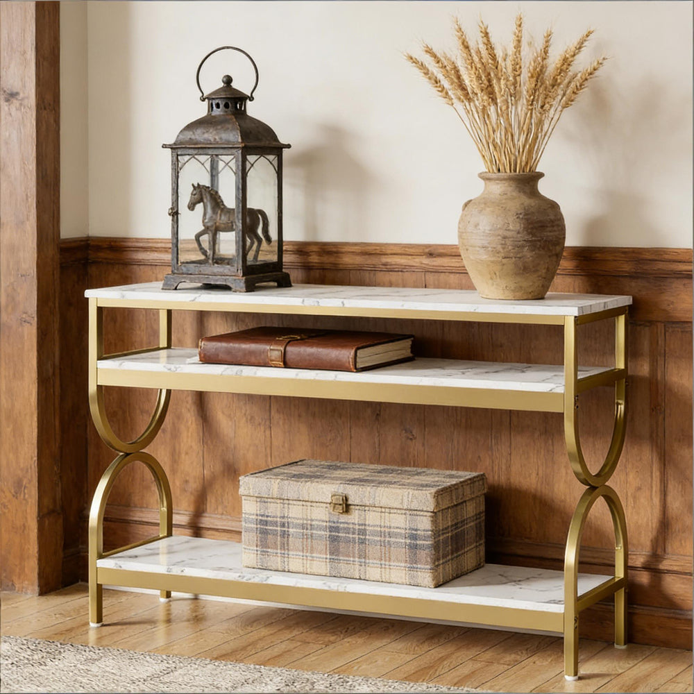 English Elm Modern Farmhouse Console Table Slim Wood Grain Entryway Sofa Accent Piece T3971P453219
