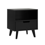 Hans Mid-century Modern Modern 1-Drawer Midcentury Nightstand