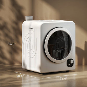 English Elm Compact Electric Clothes Dryer 1300w Stainless Drum Portable Apartment Laundry T3971P430789