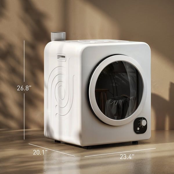 English Elm Compact Electric Clothes Dryer 1300w Stainless Drum Portable Apartment Laundry T3971P430789