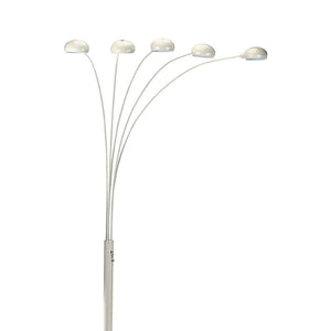 English Elm 84" Metal Floor Lamp with Five Adjustable Arch Arms, Dimmer Switch, Modern Living Room Accent Lighting White B072116145