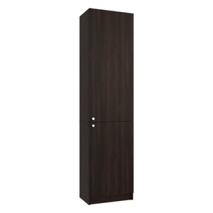 English Elm Butte Tall Two-tone Oak Bookcase with Concealed Doors and Open Shelves for Home Office B097P480467