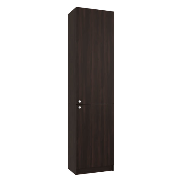 English Elm Butte Tall Two-tone Oak Bookcase with Concealed Doors and Open Shelves for Home Office B097P480467