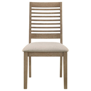 English Elm Umbarger Rubberwood 5 Piece Dining Set Wire Brushed Finish Ladderback Chairs Farmhouse B062S01662
