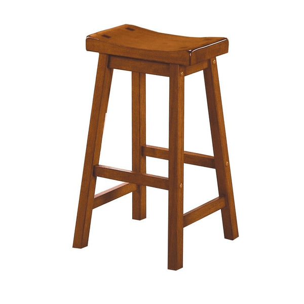English Elm Wooden Saddle Seat Backless Counter Stools Solid Oak Set of 2 for Kitchen Islands B056P417111