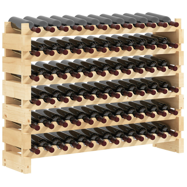 English Elm Wine Rack Freestanding Modular Wood Storage for 72 Bottles Rustic Loft or Cabin T3971P382869