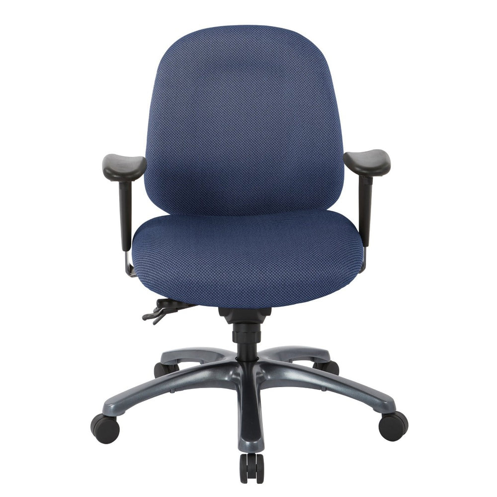 OSP Home Furnishings Multi-function Ergonomic Office Chair with Lumbar Support and Titanium Base Mid 8512-296