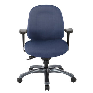 OSP Home Furnishings Multi-function Ergonomic Office Chair with Lumbar Support and Titanium Base Mid 8512-296