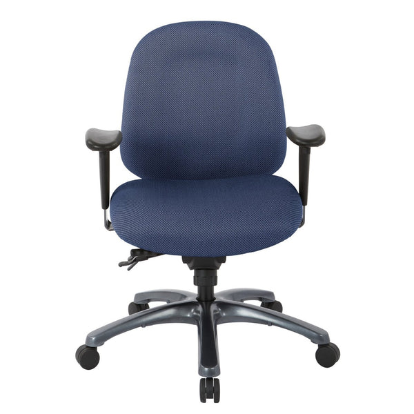OSP Home Furnishings Multi-function Ergonomic Office Chair with Lumbar Support and Titanium Base Mid 8512-296