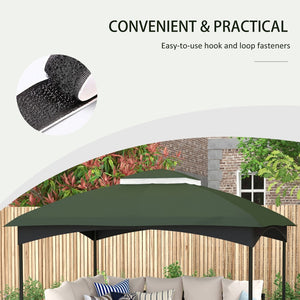 English Elm Outsunny 10' X 12' Durable Replacement Canopy Top, Vented Two-Tier Roof With Insect Mesh & Drainage Holes W2225P174171-GIGA