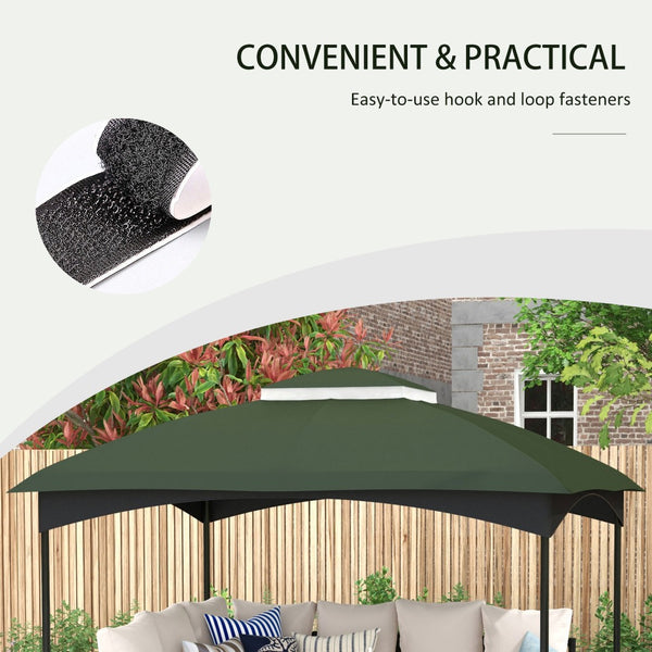 English Elm Outsunny 10' X 12' Durable Replacement Canopy Top, Vented Two-Tier Roof With Insect Mesh & Drainage Holes W2225P174171-GIGA
