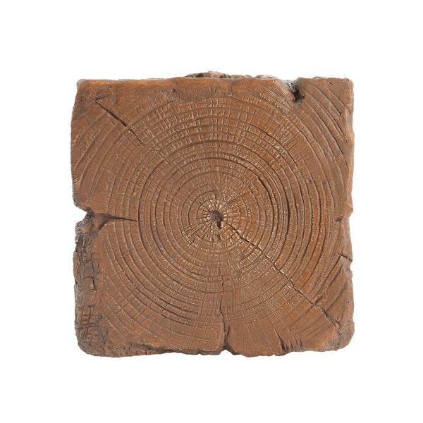English Elm Christopher Knight Home® - Amira Magnesium Oxide Stump Side Table Brown — All-Weather, Eco-Friendly Rustic Plant Stand Durable N775P300868B