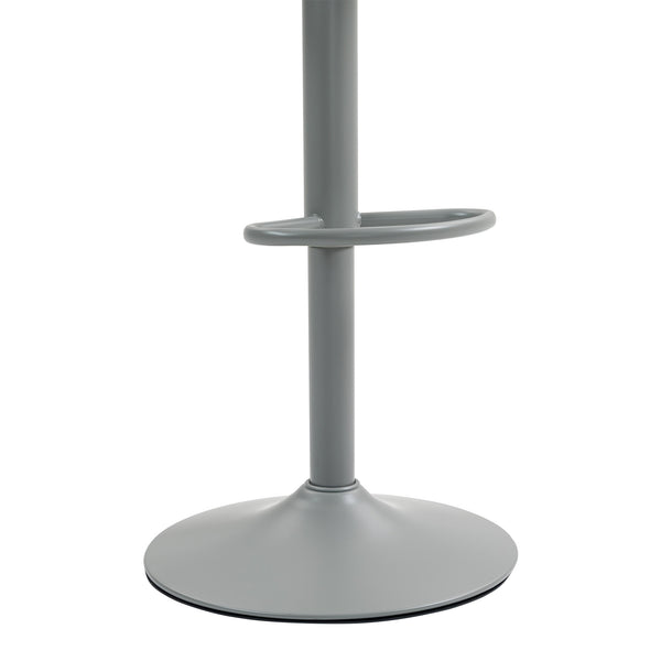 English Elm Bar Stools Set of 2 Adjustable Swivel Pu Leather Kitchen Island Seating with Back Gray W676P358681