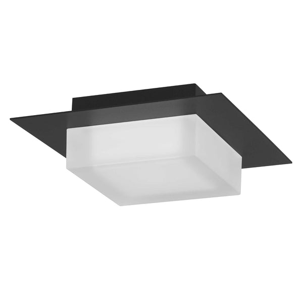 English Elm 8 Inch Square Led Flush Mount Dimmable Ceiling Light with Selectable Color Temperature Black B370P399078
