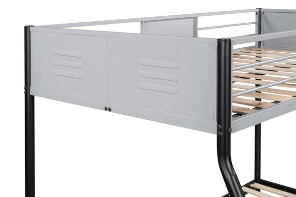 English Elm Metal Twin Over Full Bunk Bed - Heavy-Duty Steel Frame, Safety Guardrails, No Box Spring Needed! W427P154966
