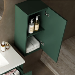 English Elm JOVI Green 14" Wall-Mounted Floating Bathroom Vanity Side Cabinet with Soft-Close Door, Durable W2615P227356