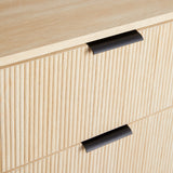 3 Drawer Chest with Reeded Drawer Fronts Coastal Oak PRSB3BCO Walker Edison