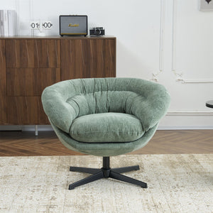 English Elm Christopher Knight Home® - Modern Chenille Office Chair 360° Swivel Accent Seat with Plush Upholstery, Compact Cozy Reading Spot Green N817P207777L