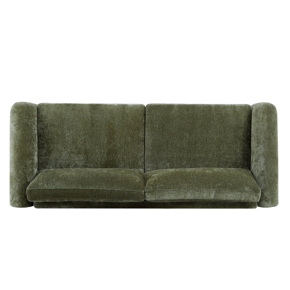 English Elm Christopher Knight Home® - 89"L Olive Green Chenille Sofa – Stylish Comfort For Compact Spaces, Durable Construction & Pillows N771P345832L_N771P345833L