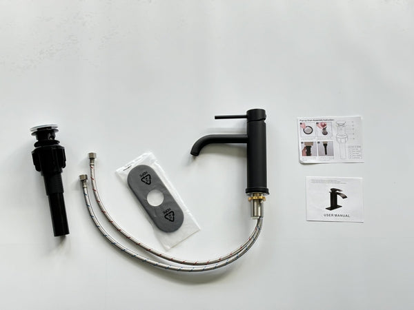 English Elm Single Handle Bathroom Faucet - Matte Black Stainless Steel Lavatory Faucet For Modern Spaces P2 T3177P388139-GIGA