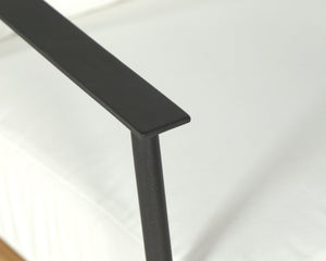 Sunpan Milan Armchair - Modern Outdoor Lounge Chair with Teak Wood, Weather-Resistant Fabric & Black Frame