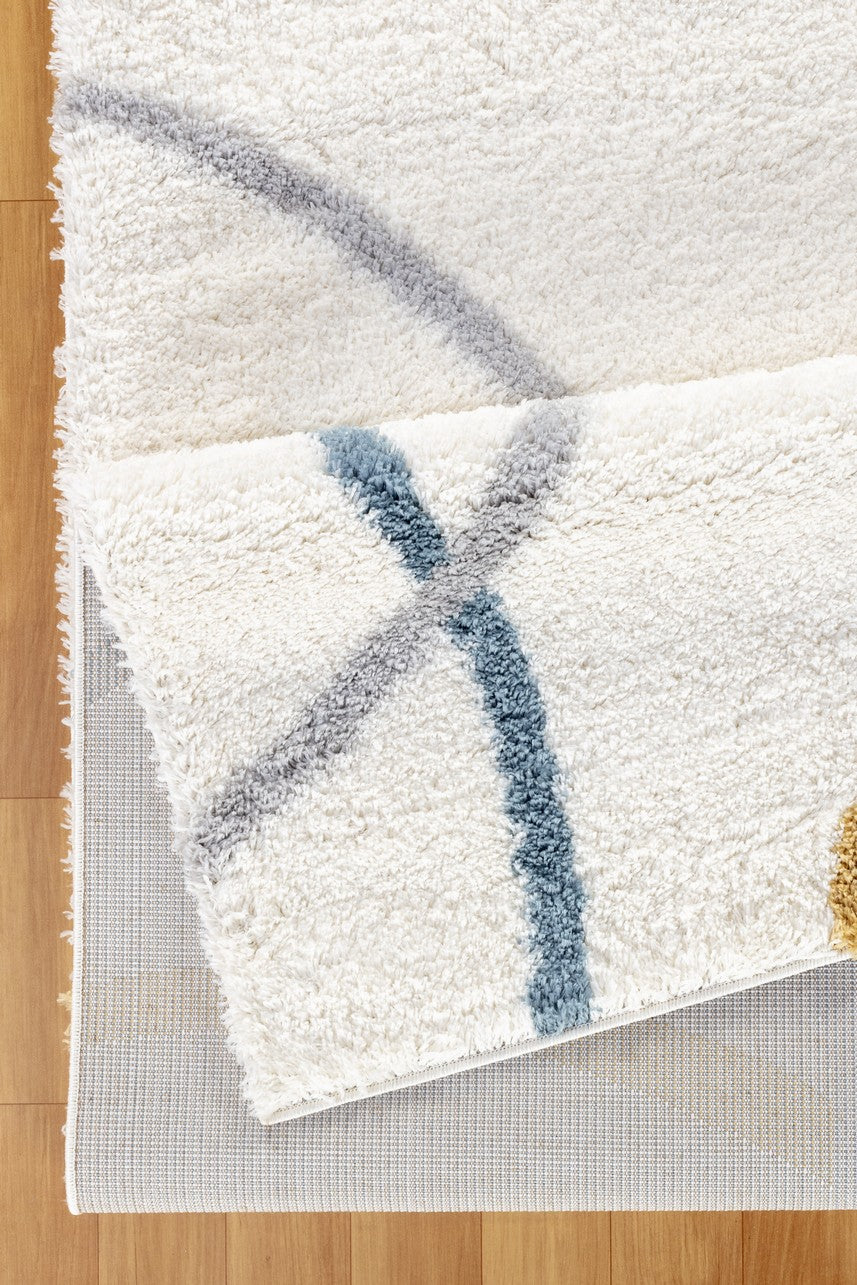 English Elm Loft Shag Ivory Area Rug 5'3" X 7' - Cozy, Durable, And Stylish Shaggy Rug For Any Space B186P181097